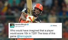 Chris Gayle becomes first batsman to reach 10,000 runs in T20 cricket: Twitter fans erupt in joy!