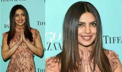 Priyanka Chopra ups the glamour in a J Mendel body hugging gown for Harper's Bazaar's 150th anniversary party! View Pictures