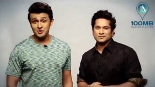 Sachin Tendulkar & Sonu Nigam’s 100mb App song gets 1 million views! Watch Nacho Sare Cricket Wali Beat Pe video
