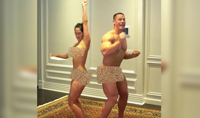John Cena and fiancee Nikki Bella strip naked to celebrate 500,000 video  subscribers! Watch Video | India.com