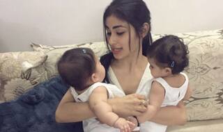 This video of Karanvir Bohra’s daughter refusing to leave Mouni Roy is the most adorable thing on the internet!