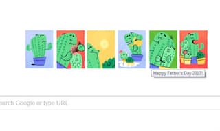 Father's Day 2017 Google Doodle got cactus daddy and his baby wishing Happy Father’s Day!