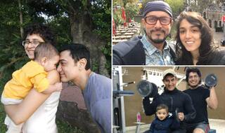 Aamir Khan shares rare Pics with his father, daughter & son! Wishes Father's Day with cute family collage