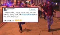London Bridge Terror Attack picture of guy running with beer in hand is the true symbol of London’s spirit