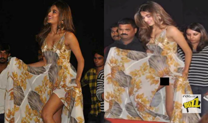 Niddhi Agerwal Suffers Wardrobe Malfunction At Munna Michael