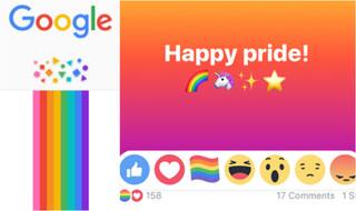 LGBT Pride Month celebrated by Facebook & Google with hidden rainbow reactions and artworks! Here is how you can find it