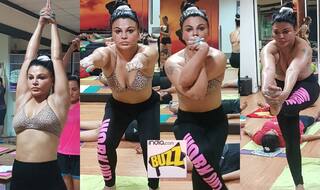 Rakhi Sawant feels Hot Yoga is better than Baba Ramdev's Traditional Yoga! See Pictures of actress gearing up for International Yoga Day 2017