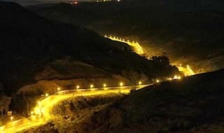MHA report on border floodlighting uses copy of Spanish-Moroccan border image