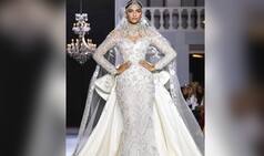 Sonam Kapoor dazzles as Ralph & Russo's showstopper in a white embellished bridal gown