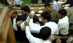 Jammu and Kashmir Assembly Witnesses Ruckus Over GST Bill, Engineer Rashid Marshalled Out