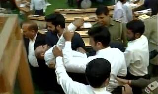 Jammu and Kashmir Assembly Witnesses Ruckus Over GST Bill, Engineer Rashid Marshalled Out