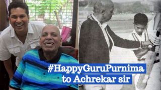 Sachin Tendulkar wishes Guru Purnima 2017 to Coach Ramakant Achrekar by Tweeting an Old Photograph from Early Days!