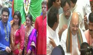 'लालबाग राजा' के दर्शन को पहुंचे अमित शाह, पूरे परिवार संग दिखे सचिन तेंदुलकर