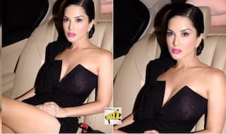 Sunny Leone in Thigh High Slit Sexy Black Gown Sets Temperature Soaring! See Hot Picture