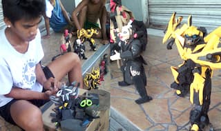 Filipino Man Creates Superhero Action Figures From Used Flip-Flops