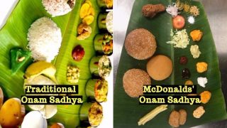 McDonalds India Celebrates Onam 2017 With Special 'Burger' Sadhya on Banana Leaf, Picture Goes Viral Online