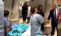 Injured Las Vegas Victim Gets Out Of Hospital Bed To Shake Hands With Trump