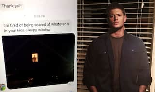 Supernatural Actor Jensen Ackles's Cutout In A Teenager's Window Scared The Shit Out Of Her Neighbour