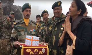 Nirmala Sitharaman Greets Chinese Soldiers With a 'Namaste': Watch Video