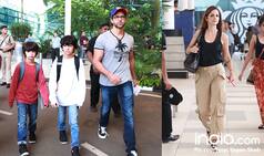Hrithik Roshan Returns To The City With Ex-Wife Sussanne Khan And Sons After A Mini Vacation In Goa-View Pics