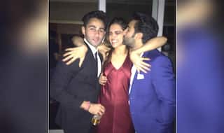 Ranbir Kapoor's Cousin Aadar Jain Kisses Padmavati Actress Deepika Padukone On Her Cheek
