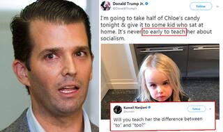 SNL Host Kumail Nanjiani Pokes Fun at Donald Trump Jr.    For Posting Grammatically Wrong Tweet