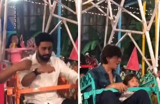 When Shah Rukh Khan, Abram Khan And Abhishek Bachchan Rode The Ferris Wheel - Watch Video