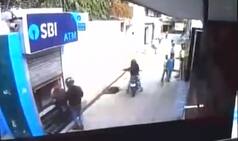 Watch: Guard Foils Robbery Bid by Two Men at SBI ATM in Delhi Despite Being Shot at