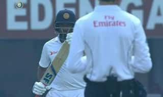Perera Looks Towards Dressing Room Before Taking DRS, Creates Controversy During Kolkata Test