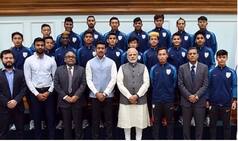 Narendra Modi Meets India Under-17 Football World Cup Team