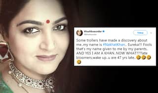 Actress Khushbu Sundar Gave Befitting Reply to Trolls who Discovered her Real Name is Nakhat Khan