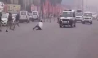 Upset Over Illegal Mining, Man Leaps in Front of CM Yogi   s Convoy - Watch Video