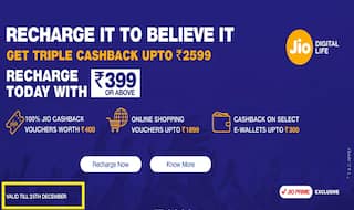 Jio Offer: Triple Cashback Offer Extended Till December 25