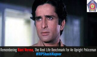 Mumbai Police Paid Tribute to Shashi Kapoor, Remembers Him As Ravi Verma from Deewar