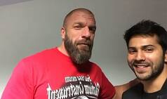 Varun Dhawan's Fan Boy Moment With Jinder Mahal And Triple H Will Make WWE Fans Jealous