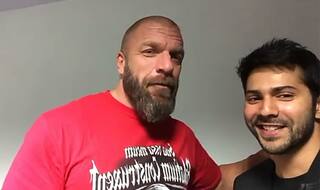 Varun Dhawan's Fan Boy Moment With Jinder Mahal And Triple H Will Make WWE Fans Jealous