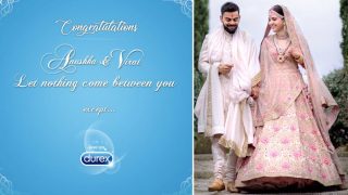 Durex Wishes Virat Anushka on Their Wedding; No Ban on Condom Ads on Social Media? Durex Wishes Virat Anushka on Their Wedding; No Ban on Condom Ads on Social Media?