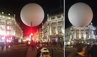 Giant White Balloon Brings London's Oxford Street to a Halt, Twitter Reacts
