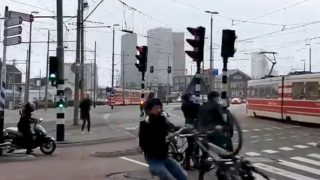 Watch Video of Cyclist Being Blown Away by Stormy Winds in The Netherlands