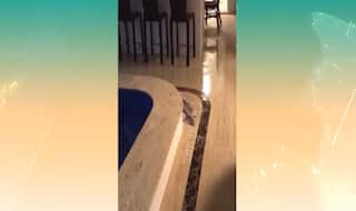 Water From Jacuzzi Spills Onto Floor As Strong Winds Rock The Tallest Building in Brazil