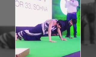 Video of Mandira Bedi Doing Push-ups in A Saree And Heels Goes Viral