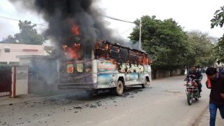 Violence in Allahabad After Murder of Law Students, Mob Torches Bus