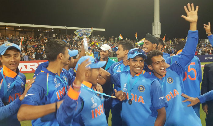 India U19 Cricket Team Players Celebrate World Cup Win in Dressing Room ...