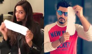 Deepika Padukone And Arjun Kapoor Accept 'PadMan Challenge', Pose With Sanitary Pad