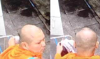 Thai Monk Caught on CCTV Stealing Women's Inner Wear from Clothesline (Video)