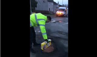 WHAT! Unhappy With Road Repair Budget, Residents of Scotland's East Ayrshire Council Fill Potholes With Choco Pops