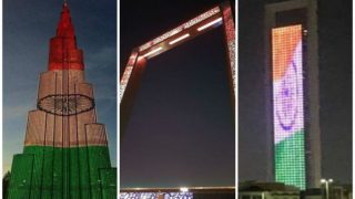 Dubai's Iconic Buildings Glow up in Colors of Indian National Flag to Welcome PM Modi (Pictures)