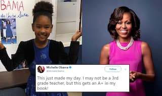 9-year-old Girl Dressed up as Michelle Obama for School Project, Former First Lady Gives Her A+