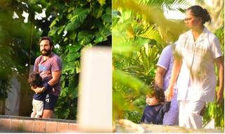 Overjoyed Taimur Spends Saturday Playing With Saif Ali Khan In The Garden (PICS)