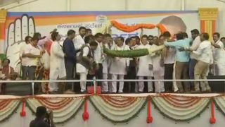 Karnataka Assembly Elections: Seven Rebel Janata Dal (Secular) MLAs Join Congress in Presence of Rahul Gandhi in Mysuru Karnataka Assembly Elections: Seven Rebel Janata Dal (Secular) MLAs Join Congress in Presence of Rahul Gandhi in Mysuru